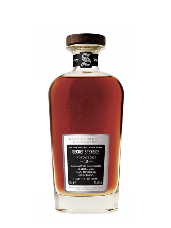 SECRET SPEYSIDE DISTILLERY 18 ans 2005 1st fill Sherry Butt CS Collection Foundations Signatory Vintage